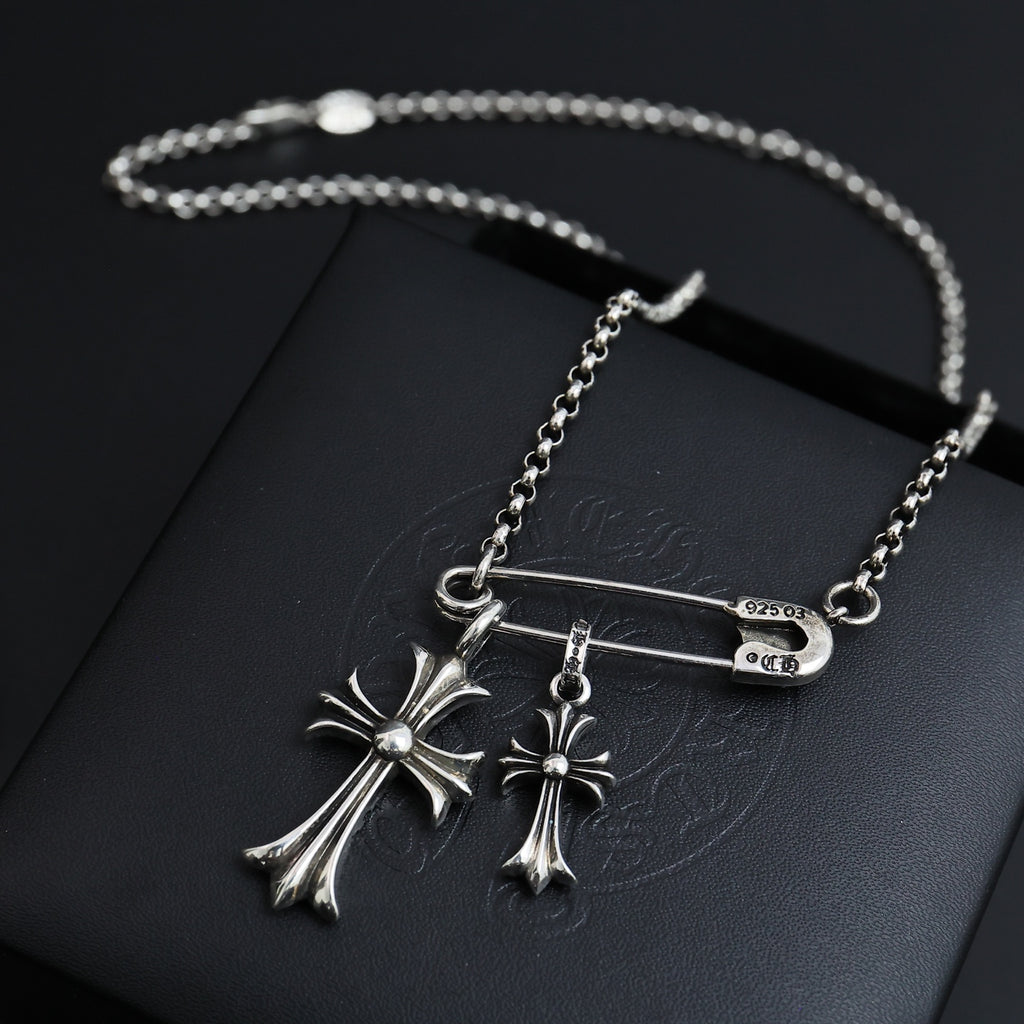 Chrome Hearts Twin Cross Charm Necklace - album image 3