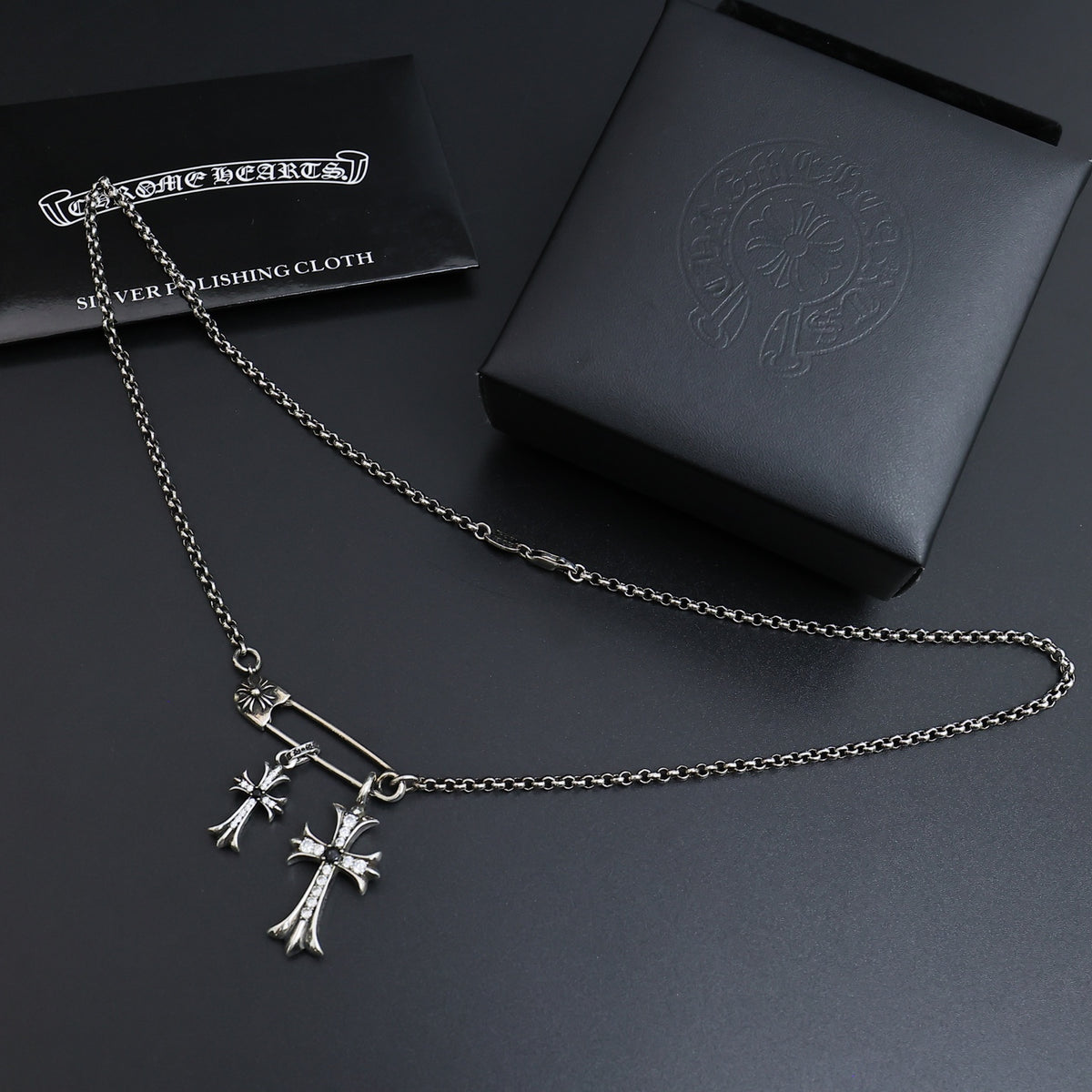 Chrome Hearts Twin Cross Charm Necklace - album image 4