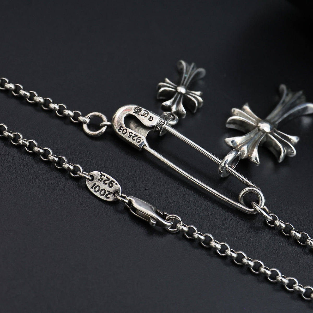 Chrome Hearts Twin Cross Charm Necklace - album image 6