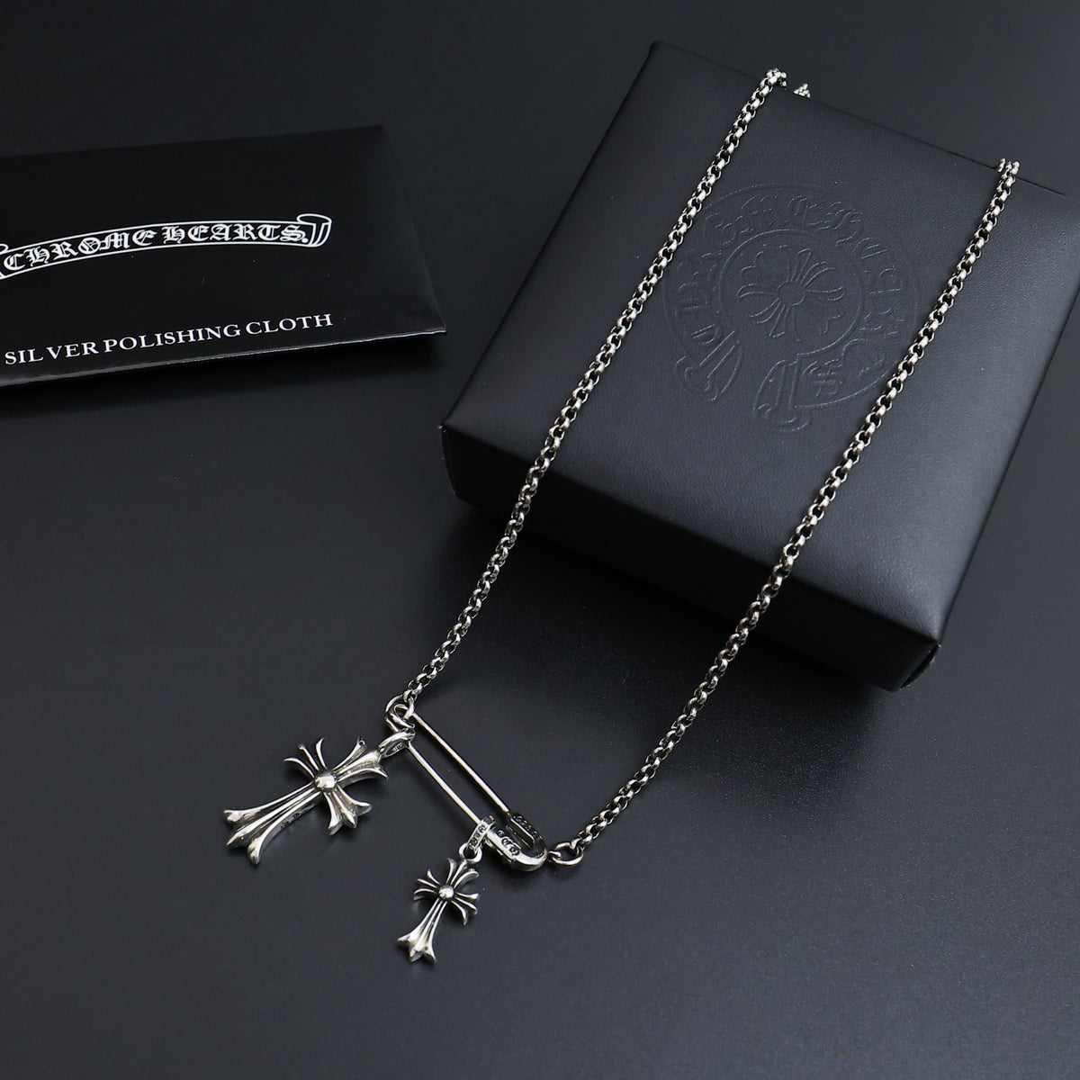 Chrome Hearts Twin Cross Charm Necklace - album image 1