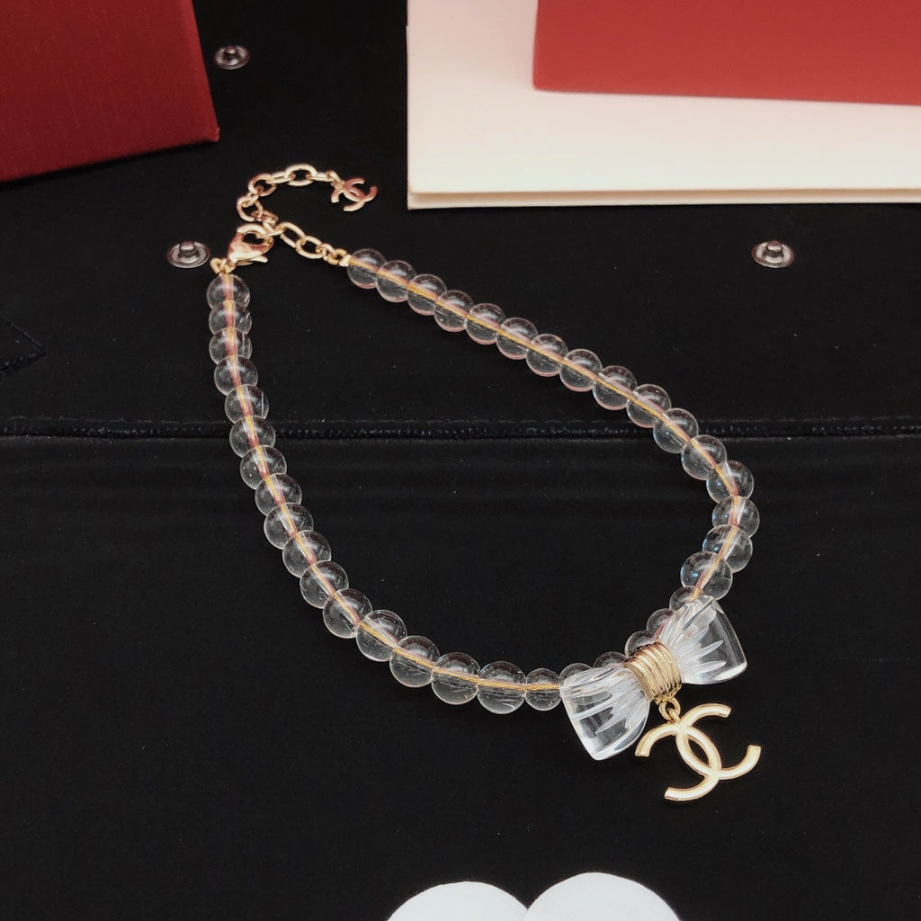Chanel Bow Butterfly Pearl Necklace - album image 3