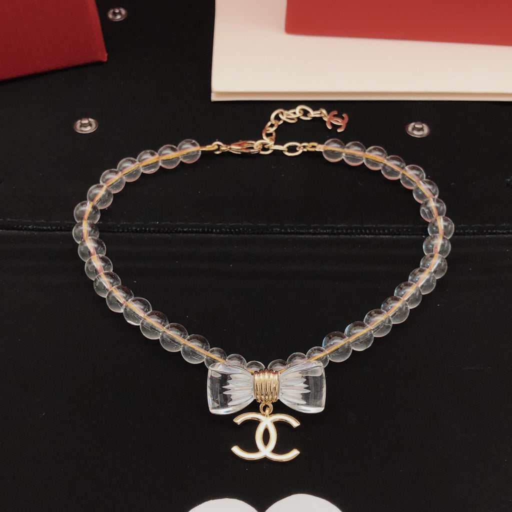Chanel Bow Butterfly Pearl Necklace - album image 2
