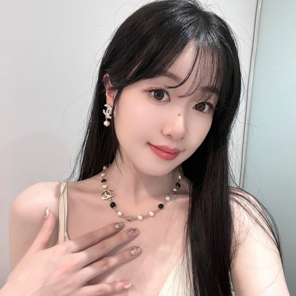 Chanel Pearl Square Crystal Accent Necklace - album image 9