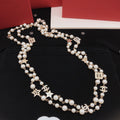 Chanel Pearl Star Square Crystal Accent Necklace - album image 1