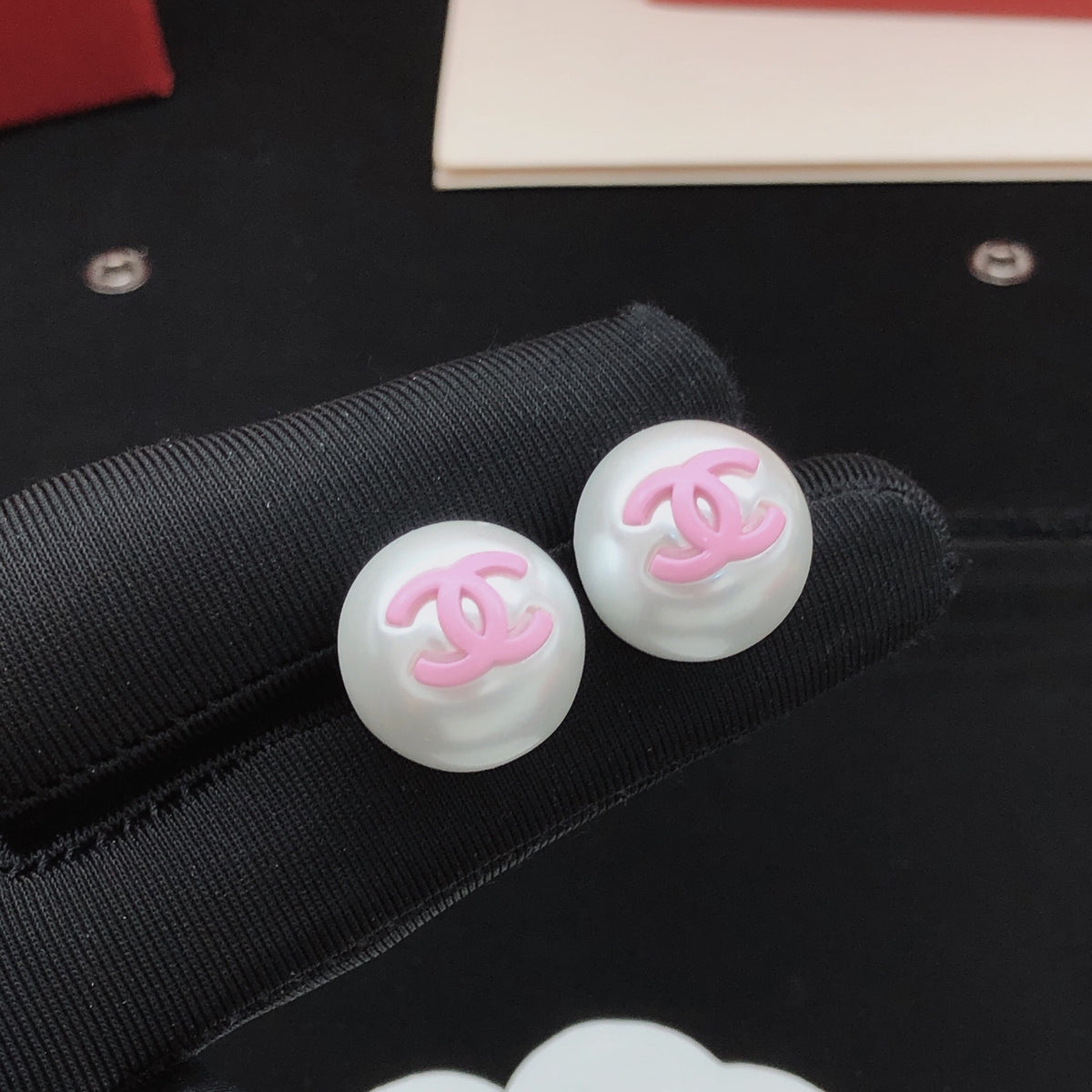 Chanel Pink Pearl Earrings - album image 3