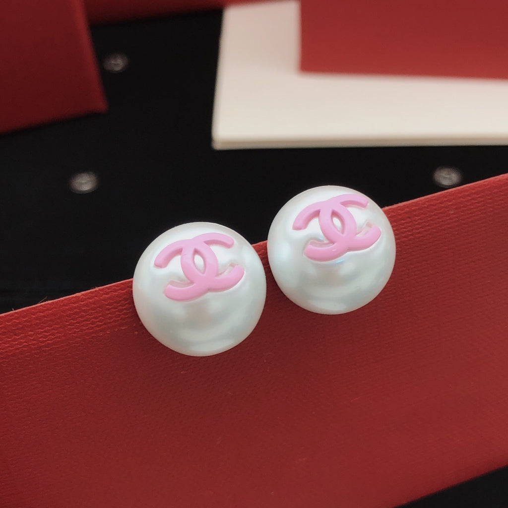 Chanel Pink Pearl Earrings - album image 1