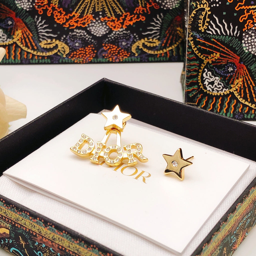 Dior Star and Letter Stud Earrings - product image 5