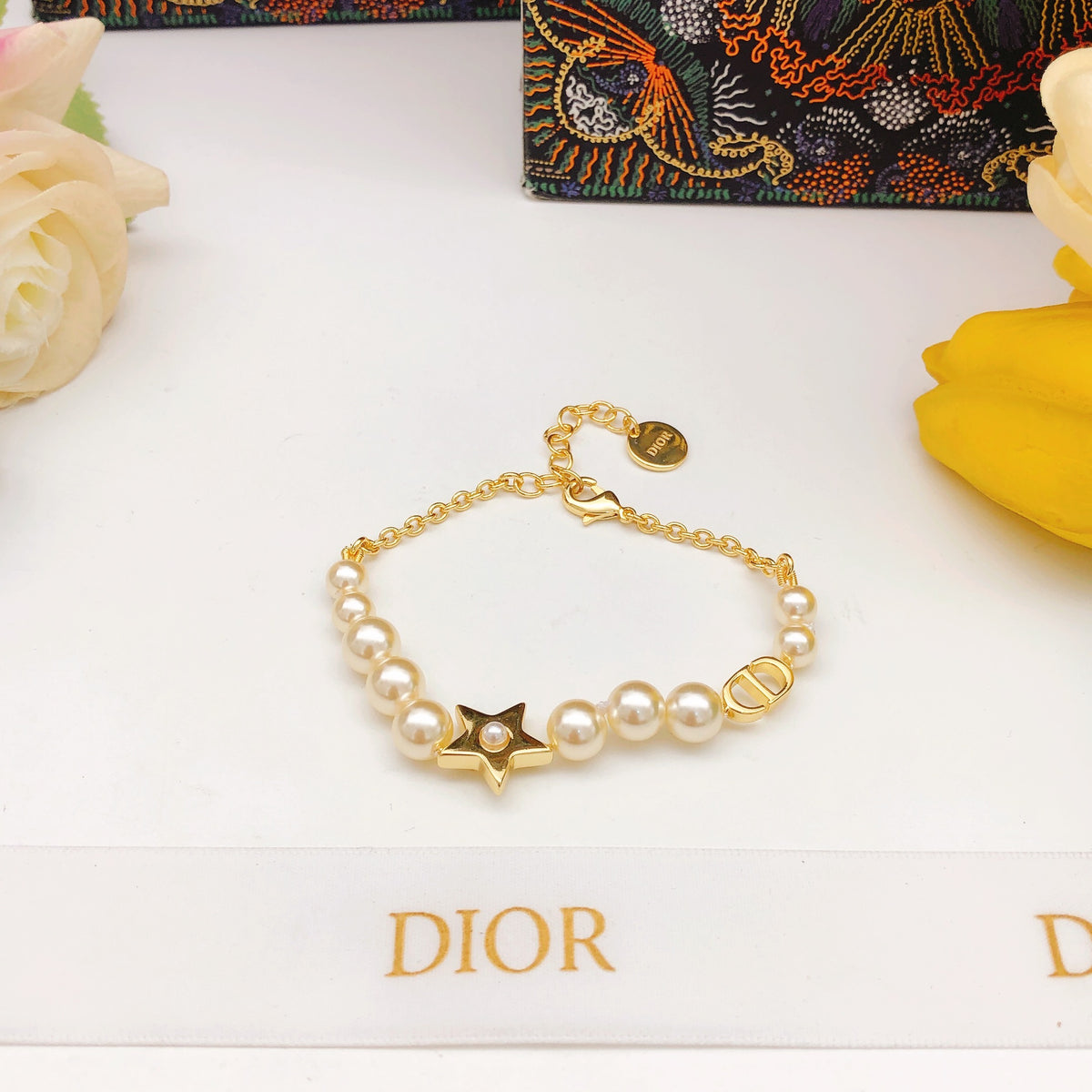 Dior Gold-Tone Star Pearl-Look Bracelet - product image 6
