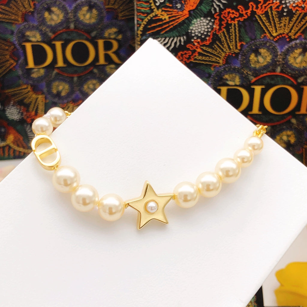 Dior Gold-Tone Star Pearl-Look Bracelet - product image 4