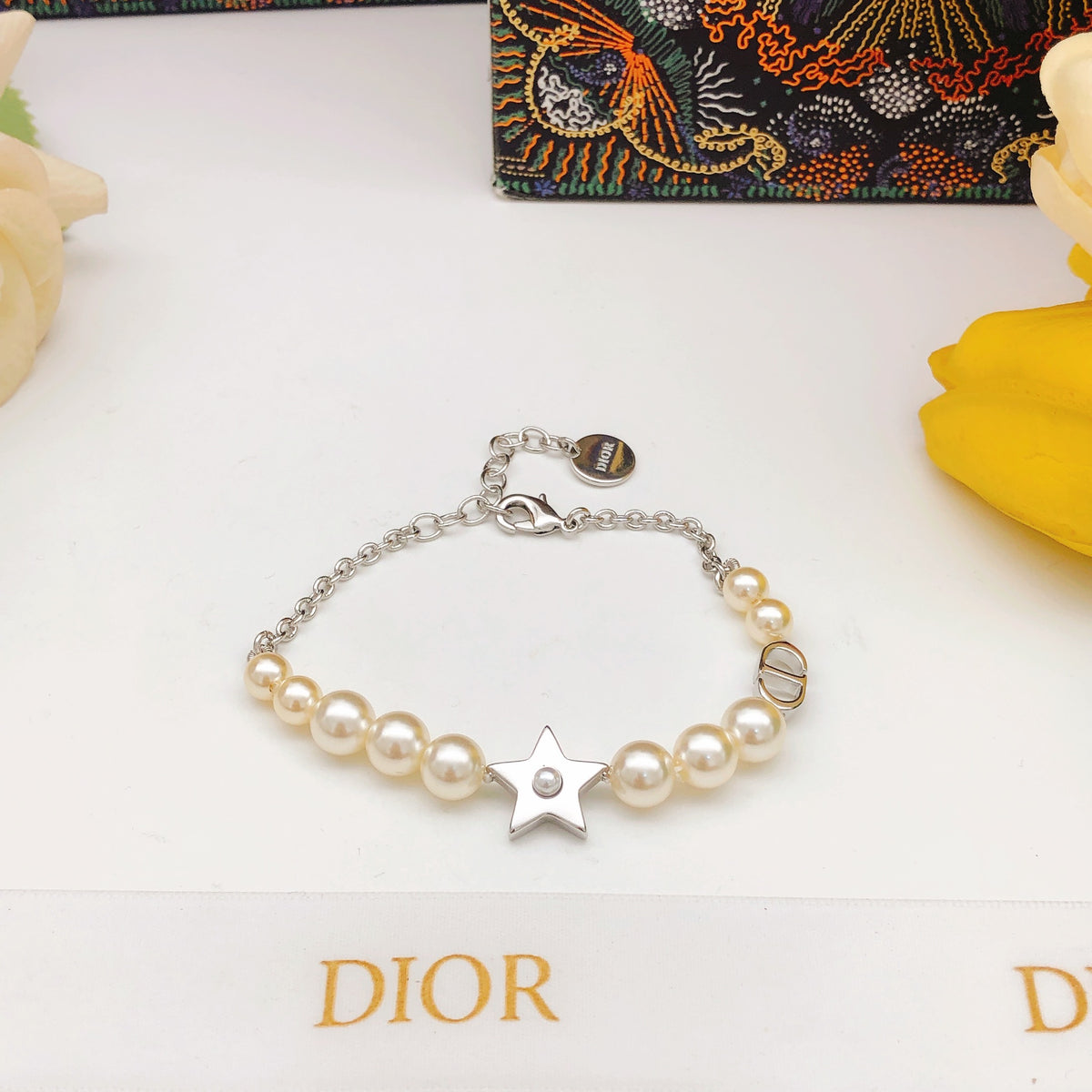 Dior Silver-Tone Star Pearl-Look Bracelet - product image 3