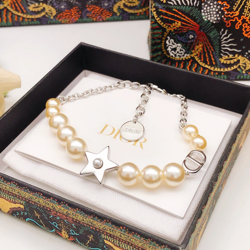 Dior Silver-Tone Star Pearl-Look Bracelet - product image 2