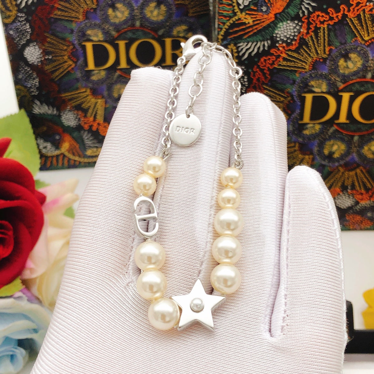 Dior Silver-Tone Star Pearl-Look Bracelet - product image 4