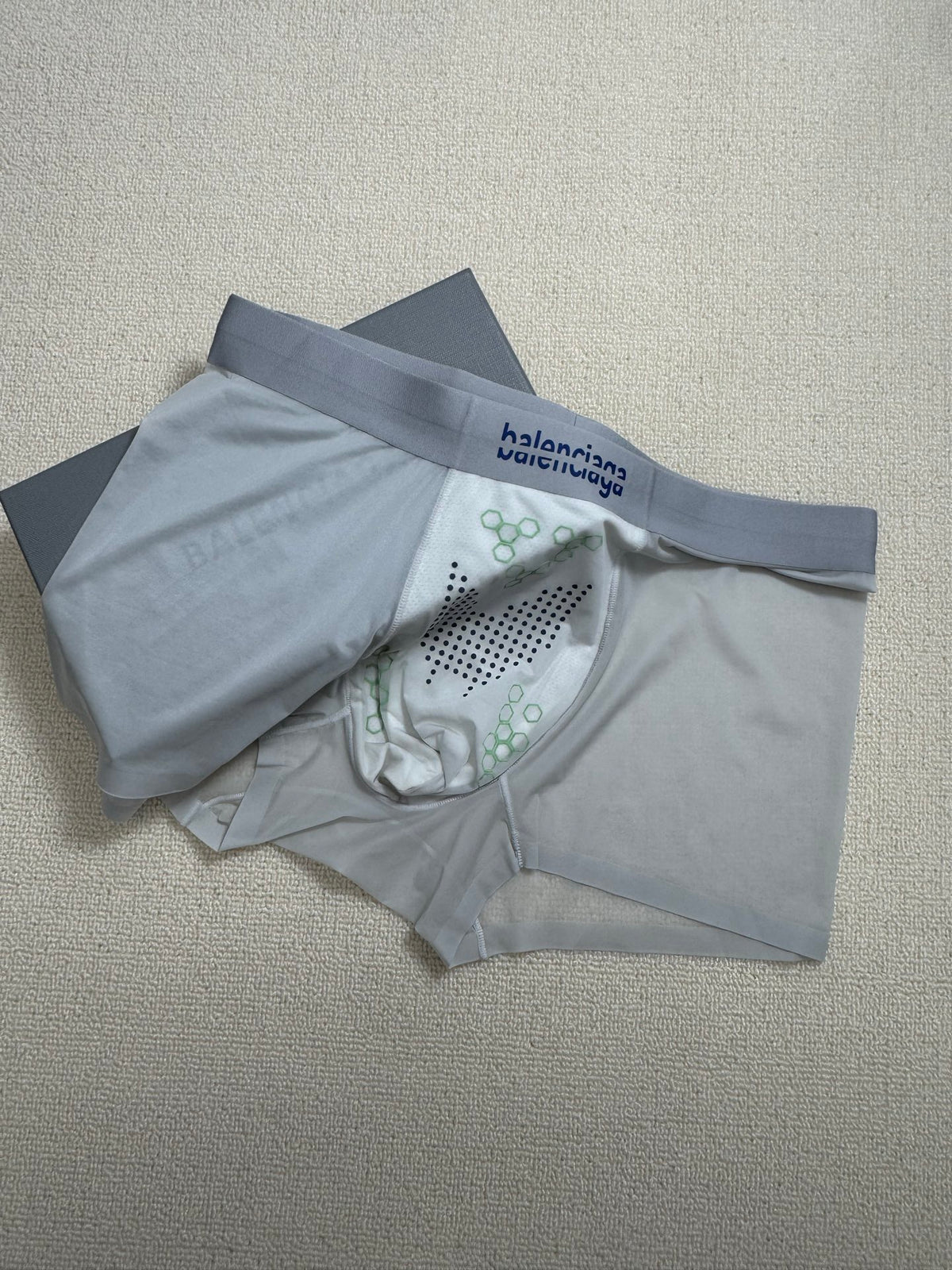Balenciaga gray geometric print boxer briefs - view 9