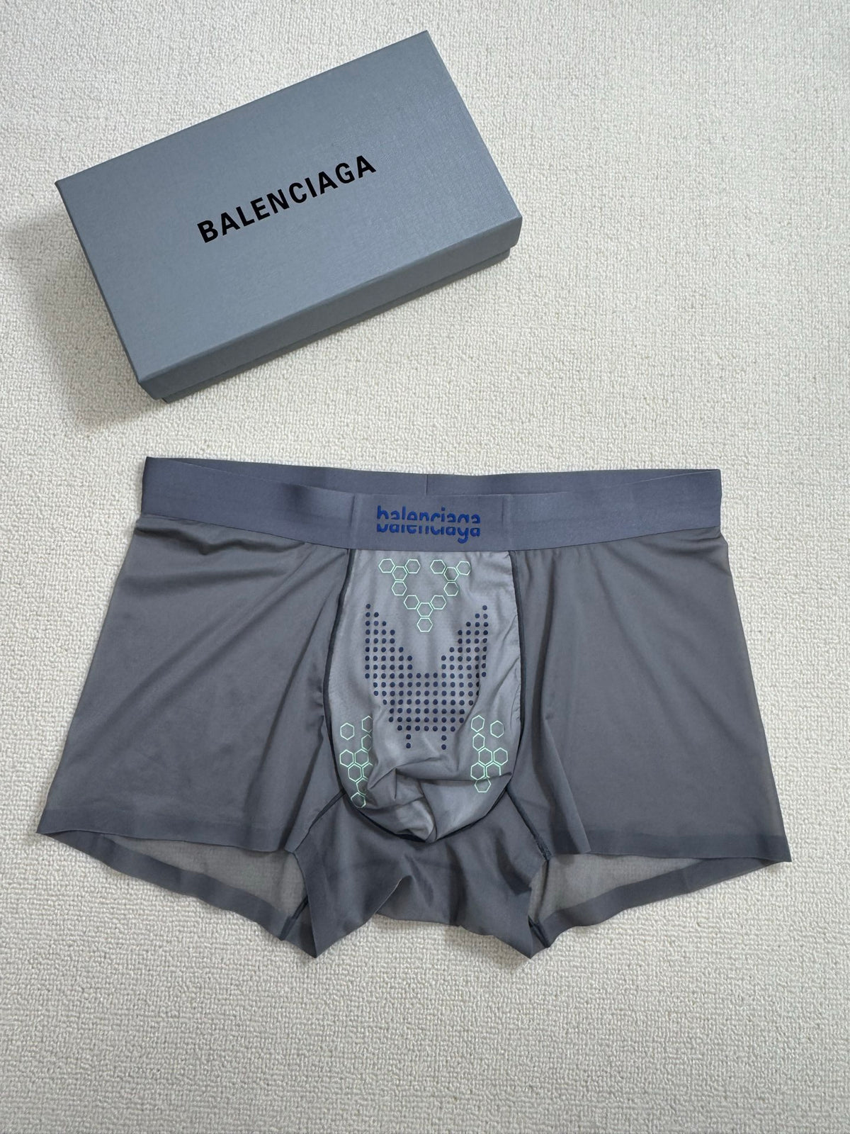 Balenciaga gray geometric print boxer briefs - view 8