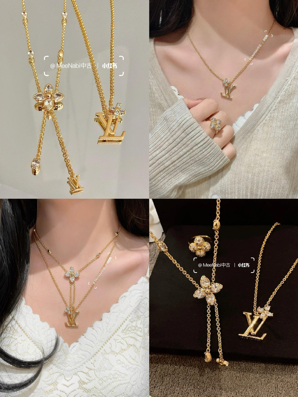Louis Vuitton Blossom Tassel Marquise Crystal Accent Necklace - album image 11