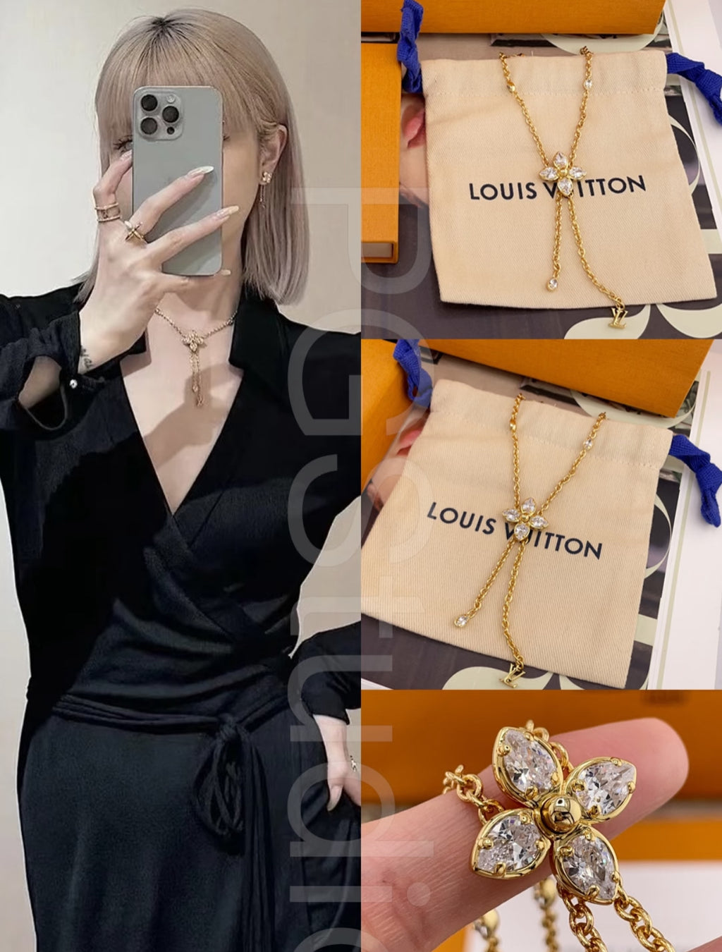 Louis Vuitton Blossom Tassel Marquise Crystal Accent Necklace - album image 12
