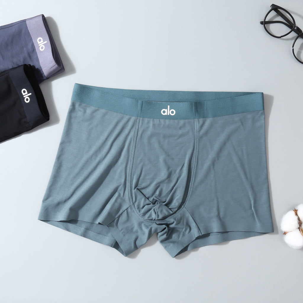 ALO Men's Contrast Waist Boxer Briefs with Logos - 3-Pack - image 8