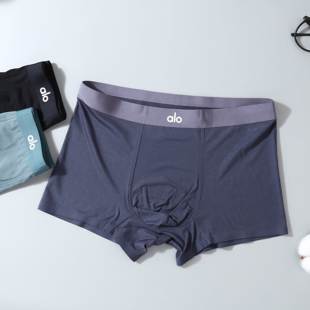 ALO Men's Contrast Waist Boxer Briefs with Logos - 3-Pack - image 7