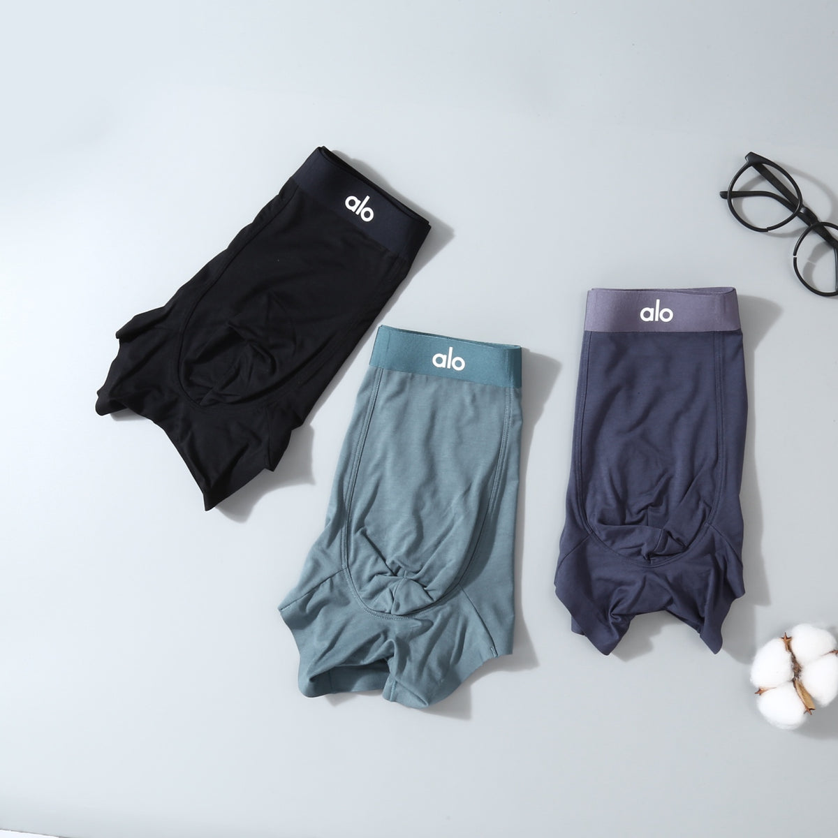 ALO Men's Contrast Waist Boxer Briefs with Logos - 3-Pack - image 6