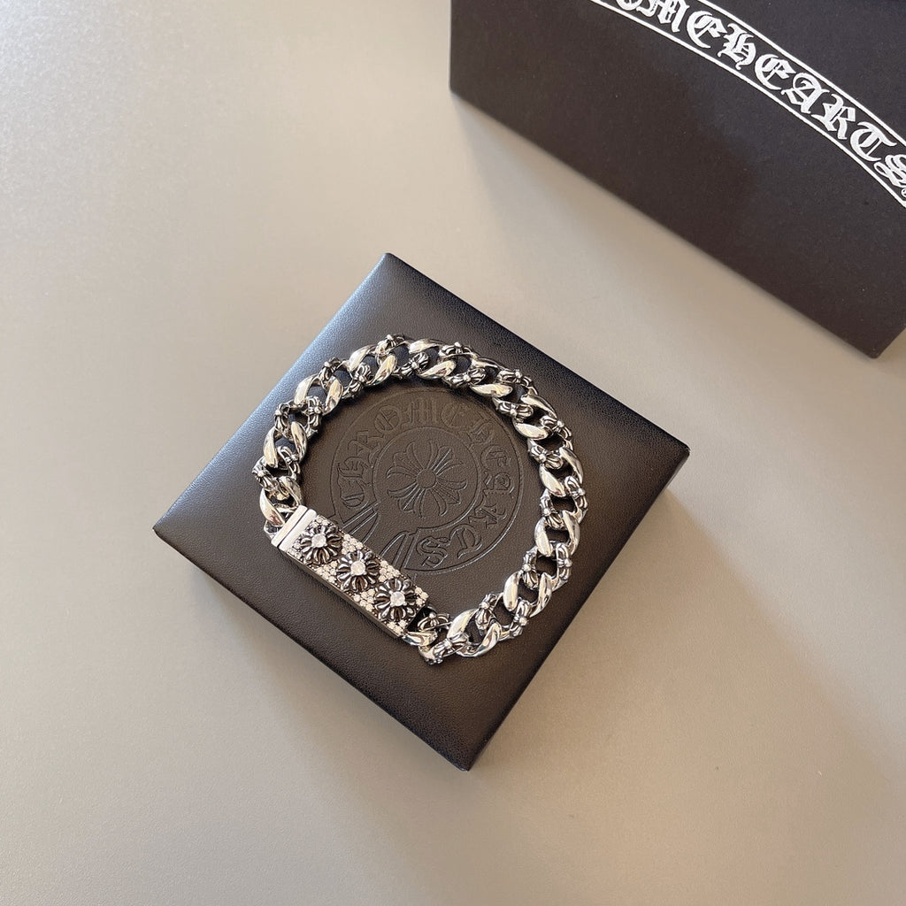 Chrome Hearts Wide Ornamental Link Bracelet - album image 8