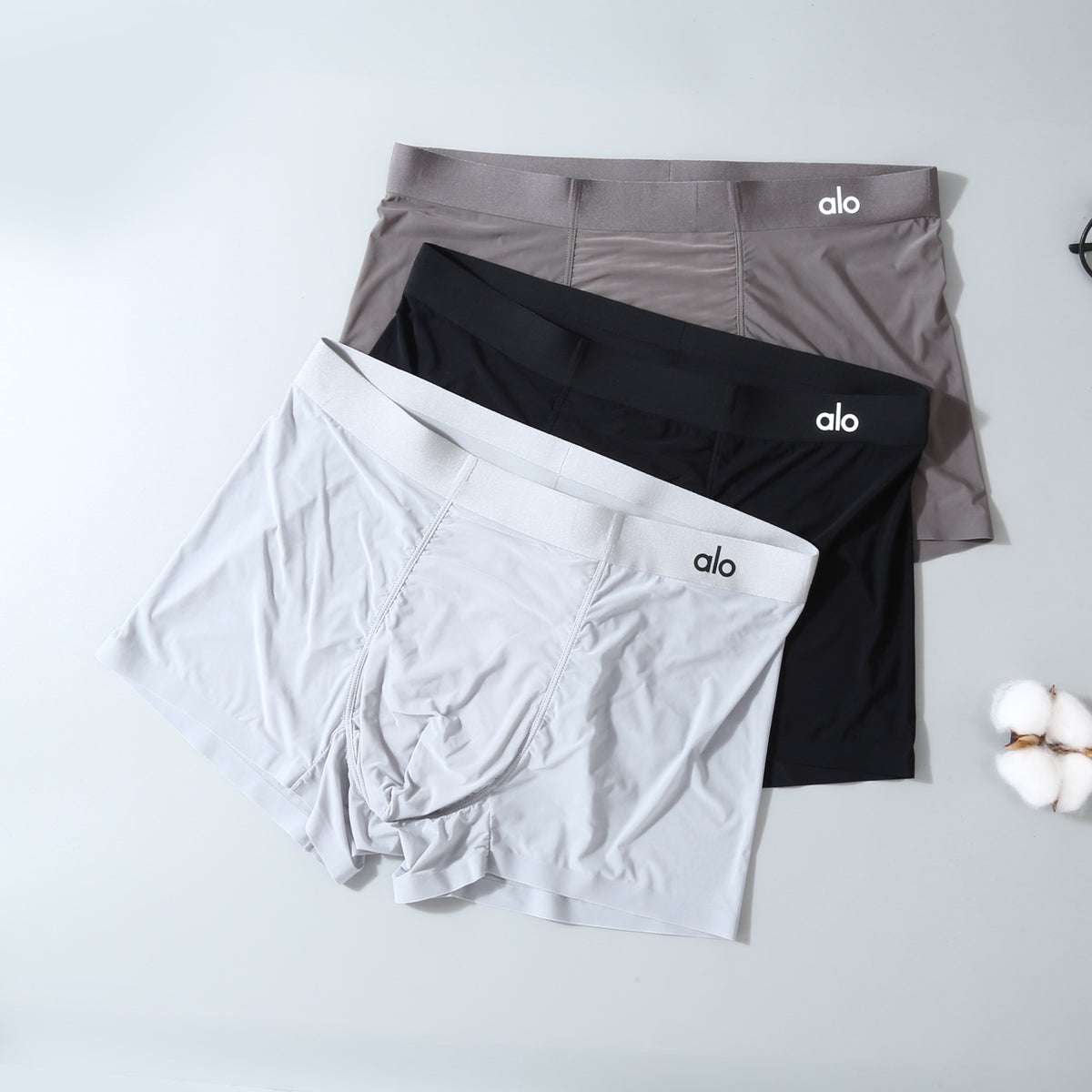 ALO Men's Plain Logo Boxer Briefs with Short Legs - 3-Pack - image 4