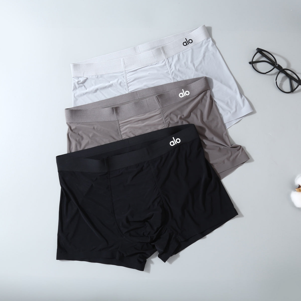 ALO Men's Plain Logo Boxer Briefs with Short Legs - 3-Pack - image 1