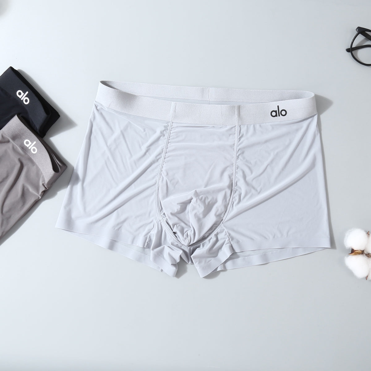 ALO Men's Plain Logo Boxer Briefs with Short Legs - 3-Pack - image 8