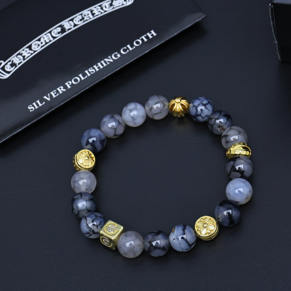 Chrome Hearts Navy Bead Mixed Spacer Bracelet - album image 3