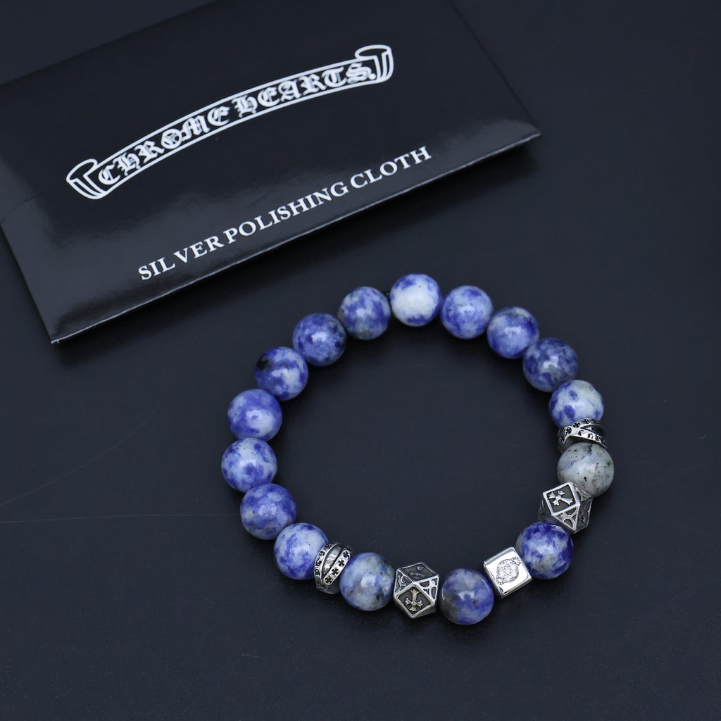 Chrome Hearts Violet Bead Silver Spacer Bracelet - album image 3