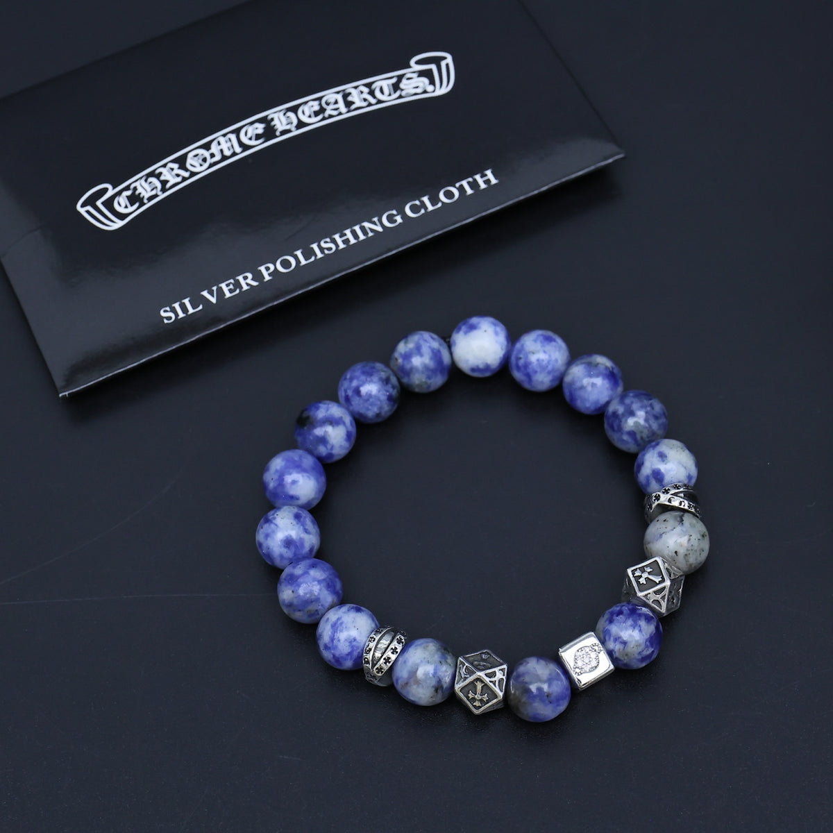 Chrome Hearts Violet Bead Silver Spacer Bracelet - album image 3