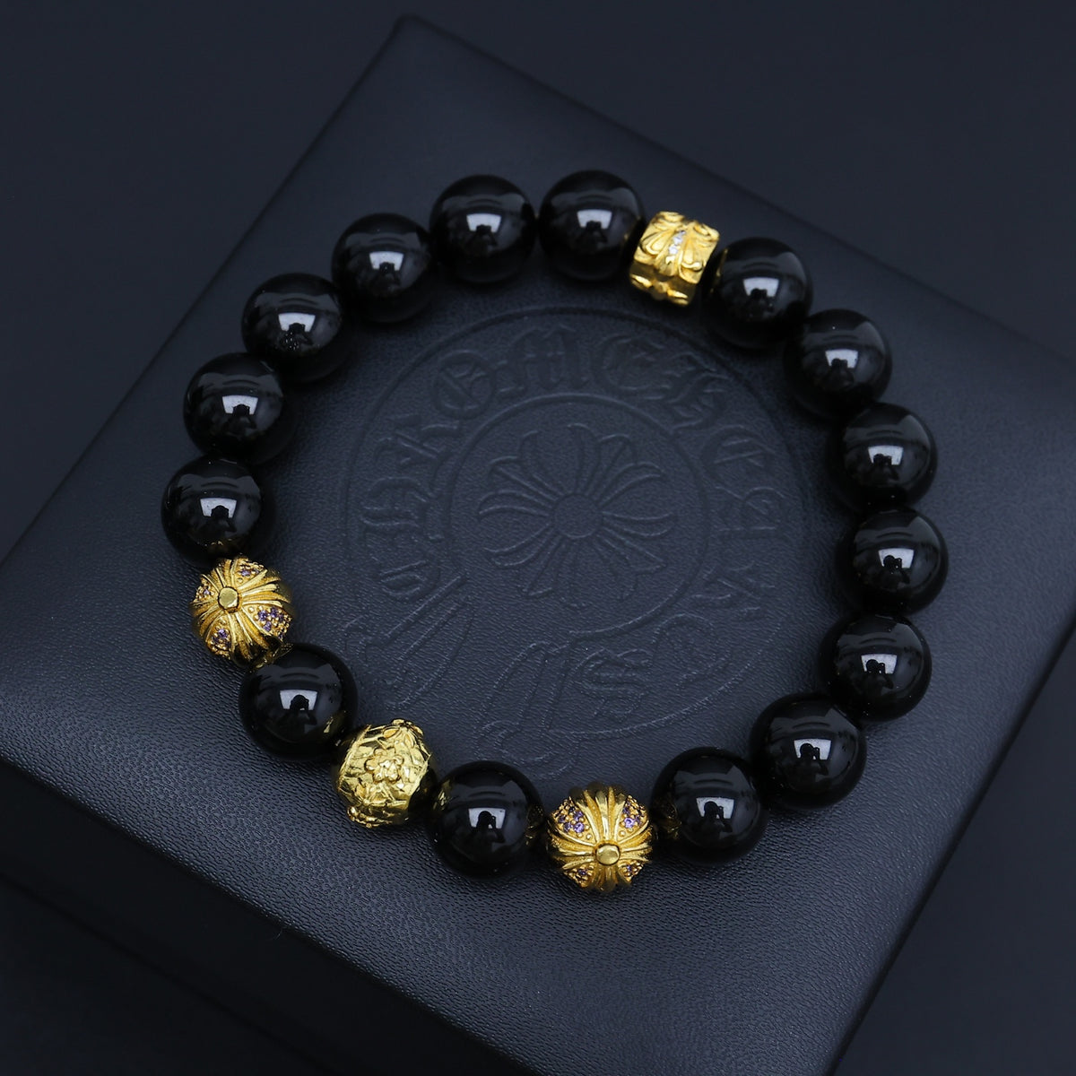 Chrome Hearts Violet Bead Silver Spacer Bracelet - album image 2