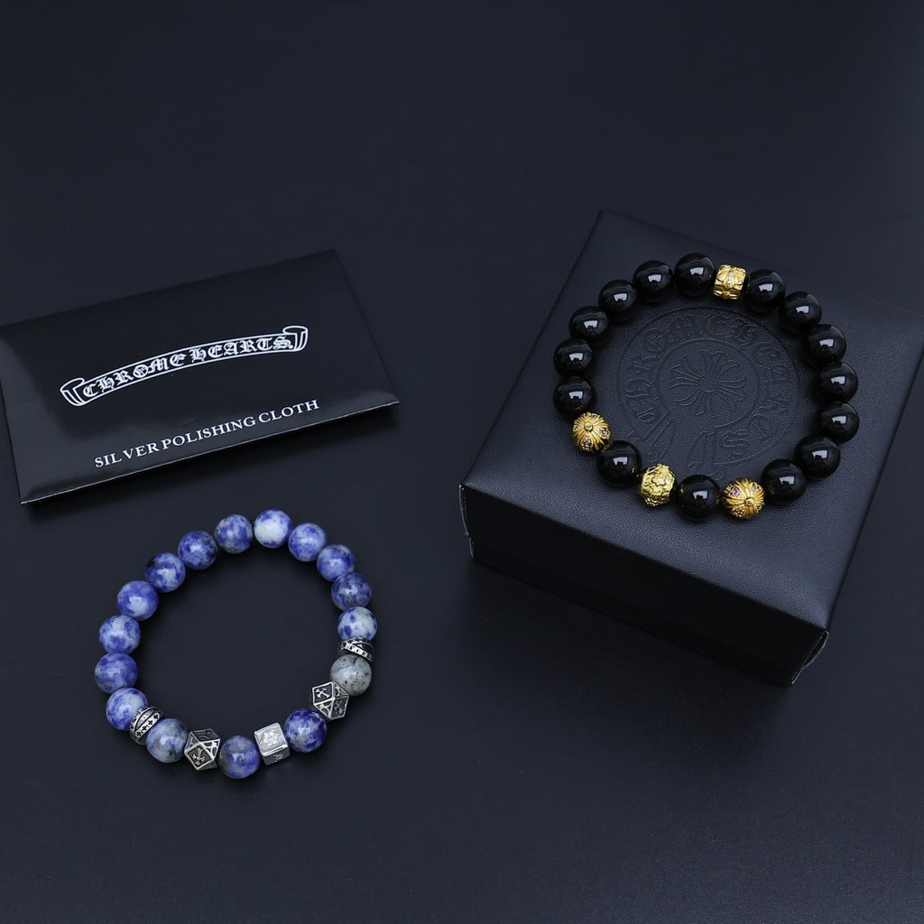 Chrome Hearts Violet Bead Silver Spacer Bracelet - album image 1