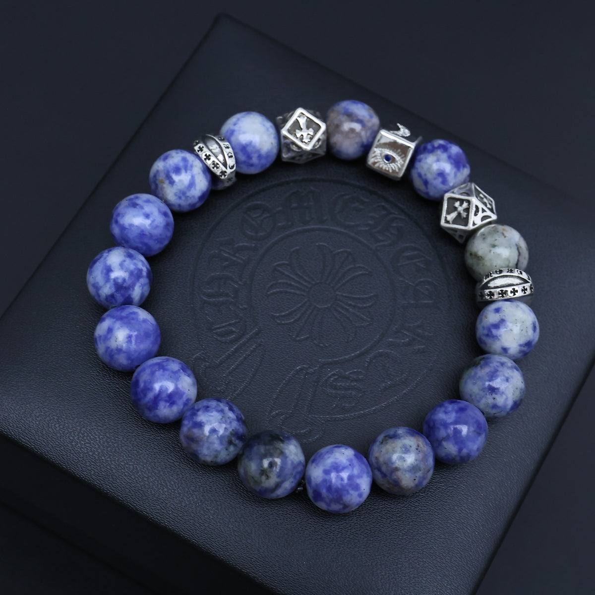 Chrome Hearts Violet Bead Silver Spacer Bracelet - album image 4