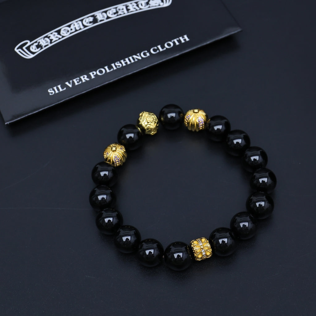 Chrome Hearts Violet Bead Silver Spacer Bracelet - album image 5