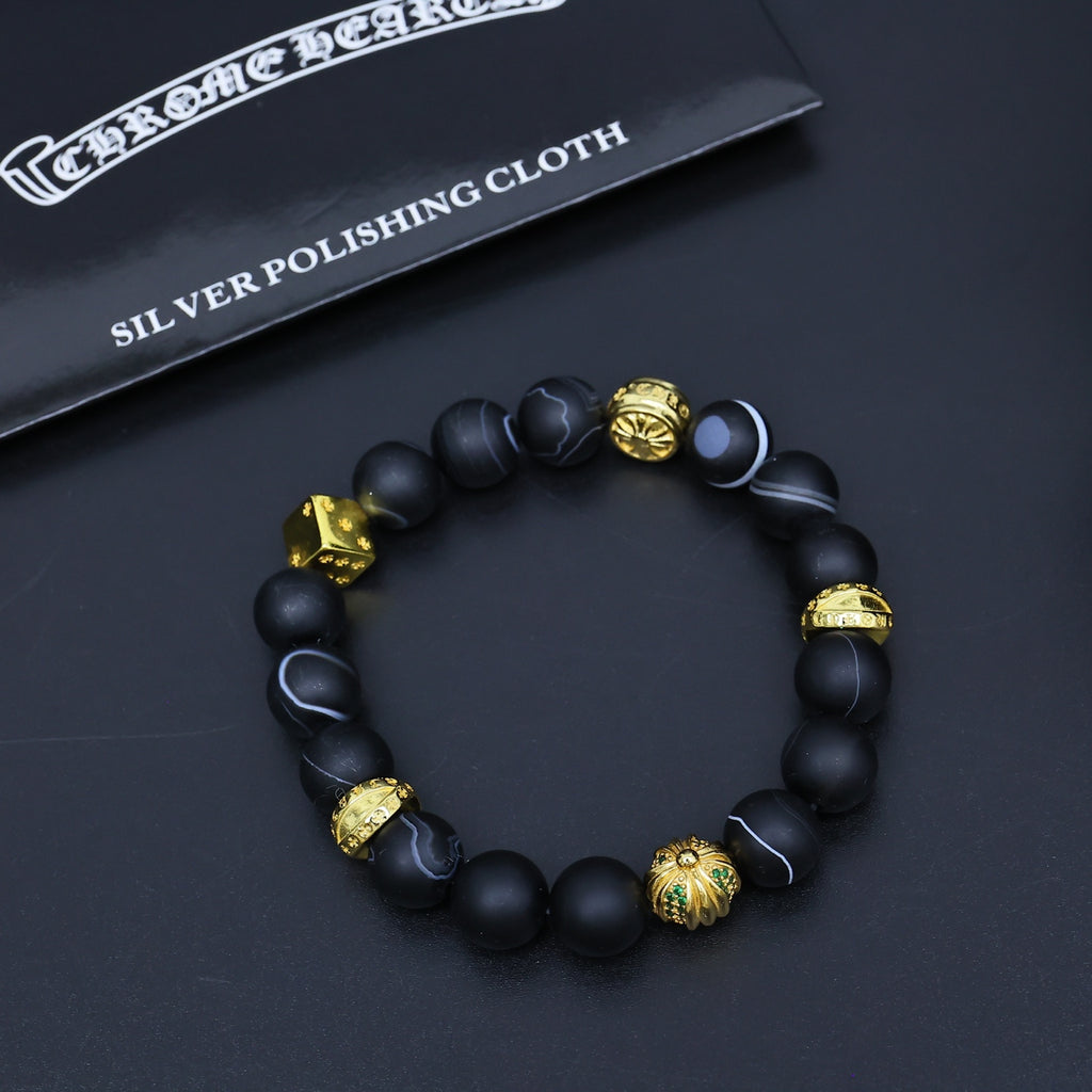 Chrome Hearts Blue and Black Gold Accent Bracelet - album image 3