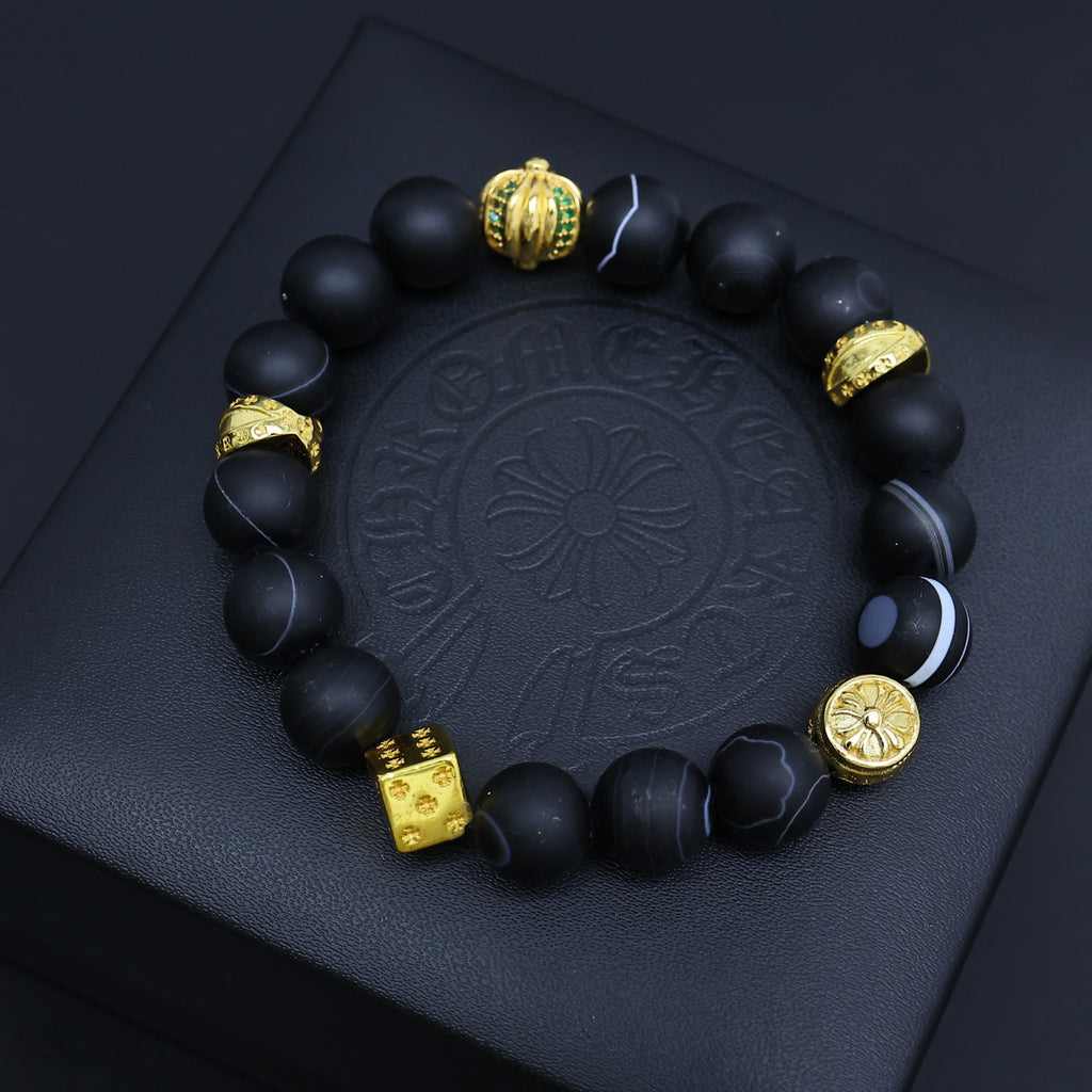 Chrome Hearts Blue and Black Gold Accent Bracelet - album image 4
