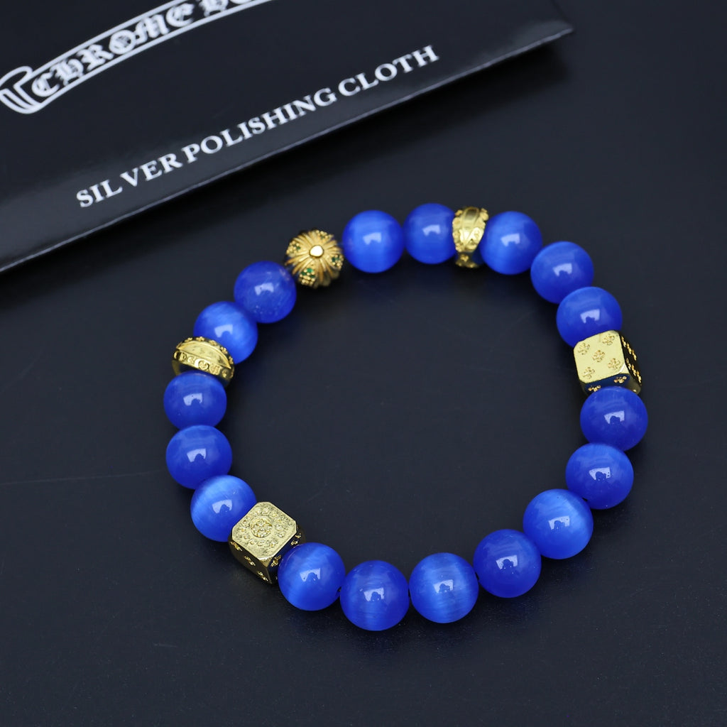 Chrome Hearts Blue and Black Gold Accent Bracelet - album image 5
