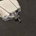 Chrome Hearts Cross Accent Safety Pin Necklace - album image 1