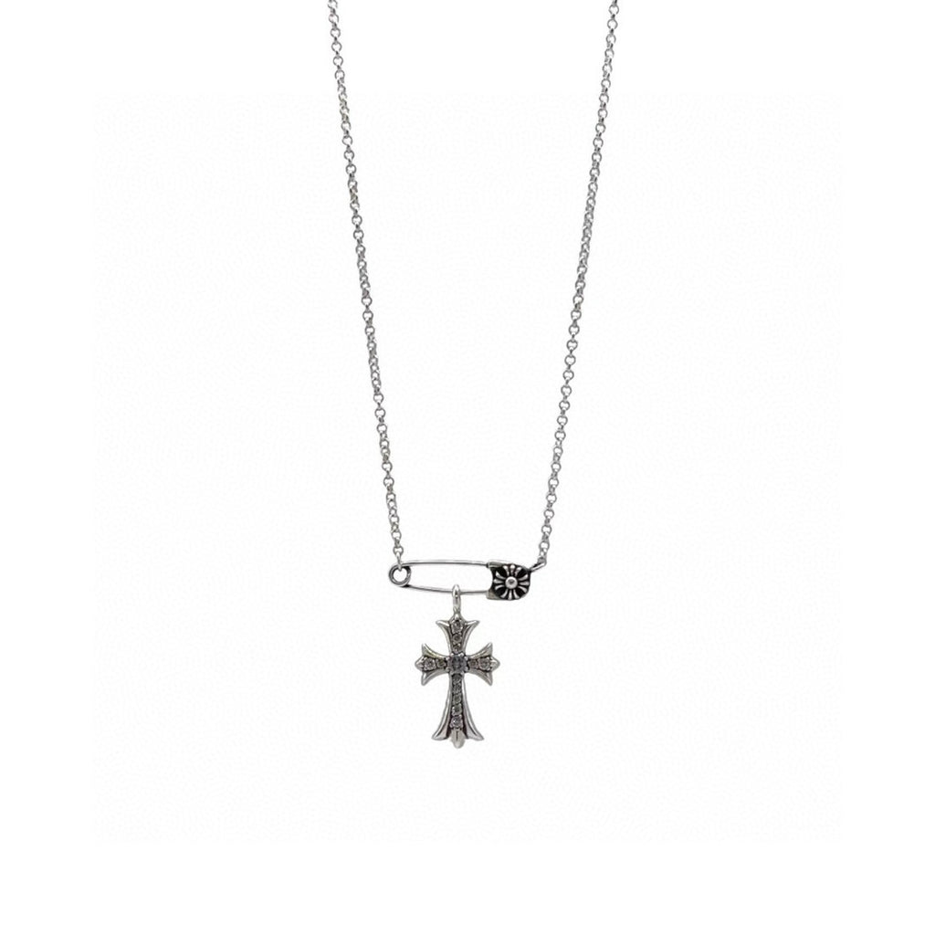 Chrome Hearts Cross Accent Safety Pin Necklace - album image 6
