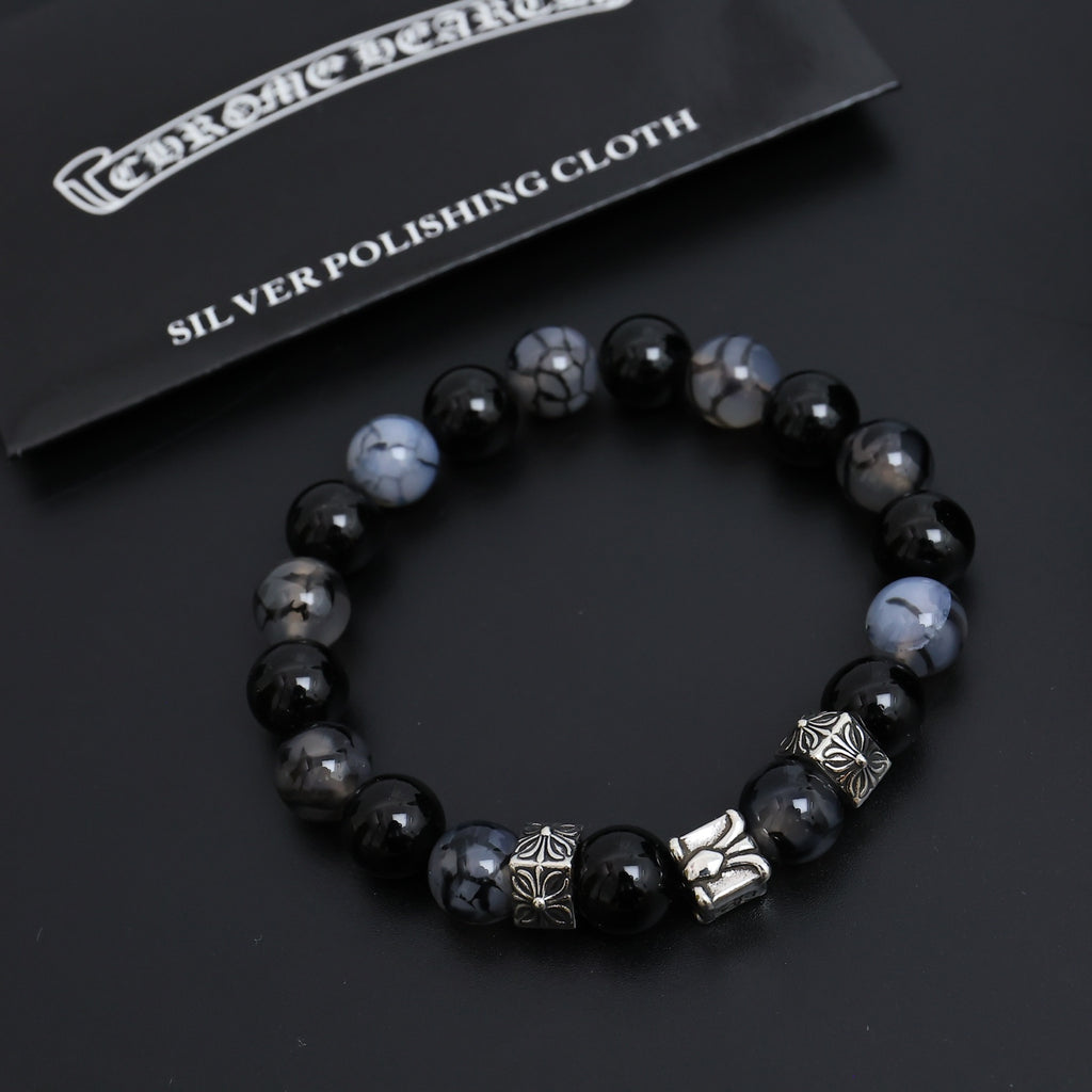 Chrome Hearts Grey and Black Bead Bracelet - album image 3