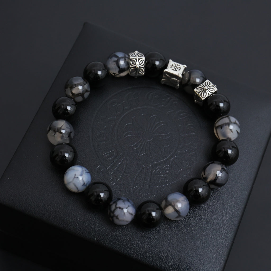 Chrome Hearts Grey and Black Bead Bracelet - album image 4