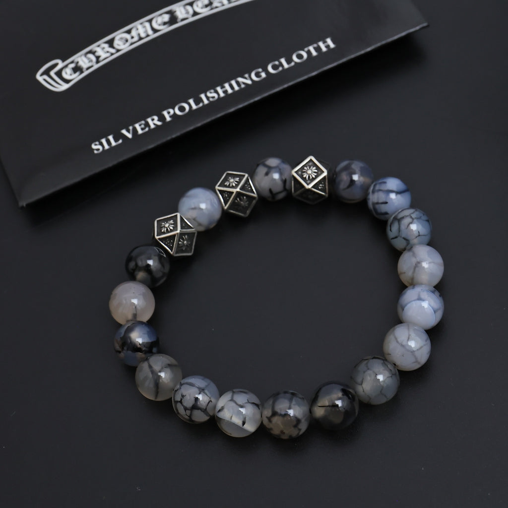 Chrome Hearts Grey and Black Bead Bracelet - album image 5