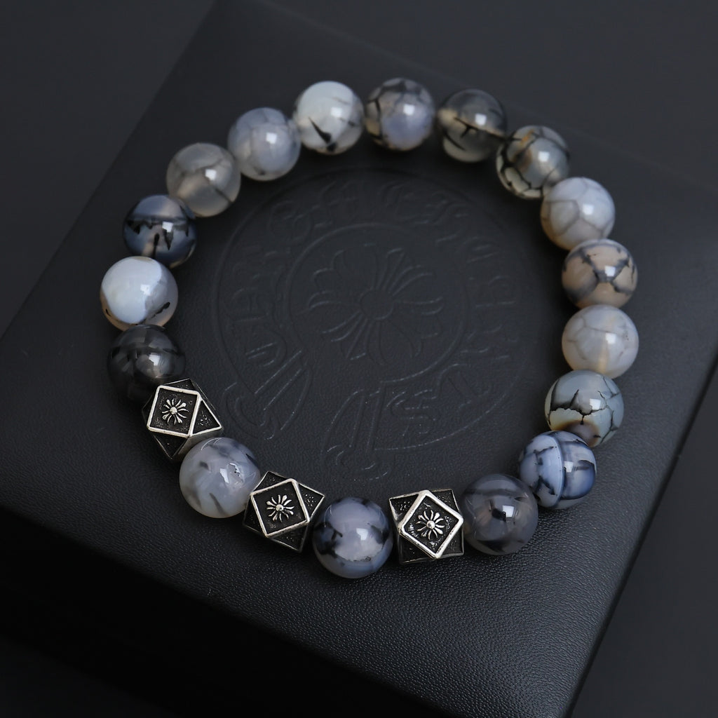 Chrome Hearts Grey and Black Bead Bracelet - album image 2