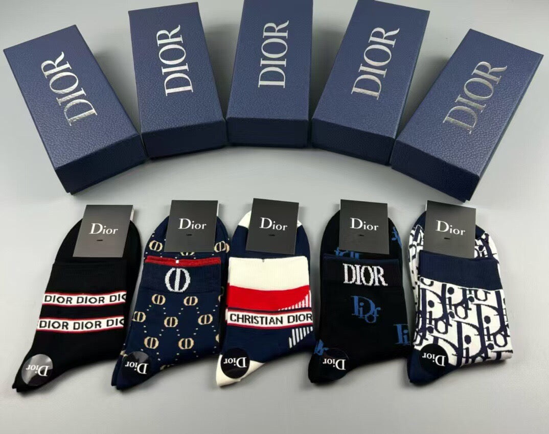 Dior mixed band monograms crew socks - view 10