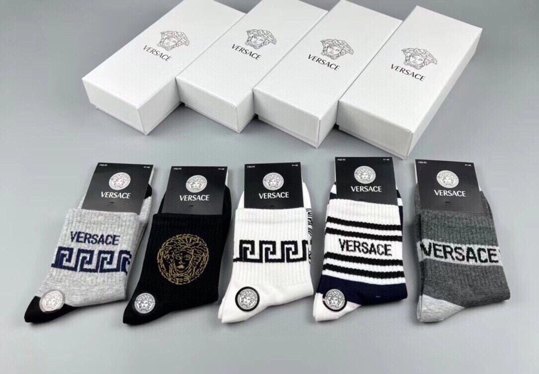 Versace mixed medusa graphics crew socks - view 15