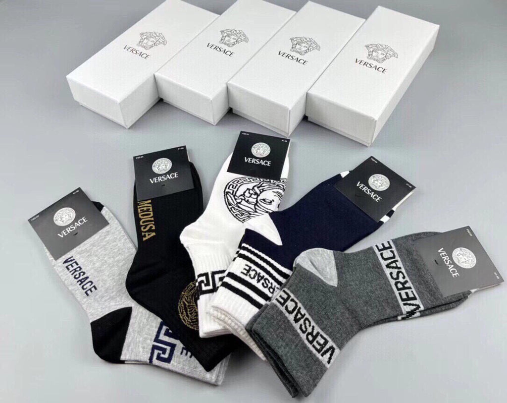 Versace mixed medusa graphics crew socks - view 13