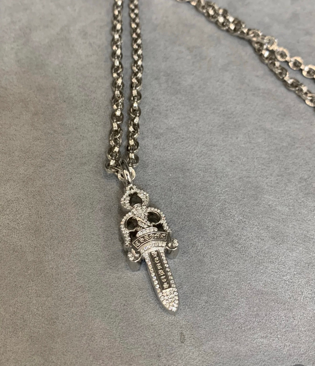 Chrome Hearts Silver-Tone Dagger Tag Necklace - album image 2