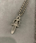 Chrome Hearts Silver-Tone Dagger Tag Necklace - album image 1