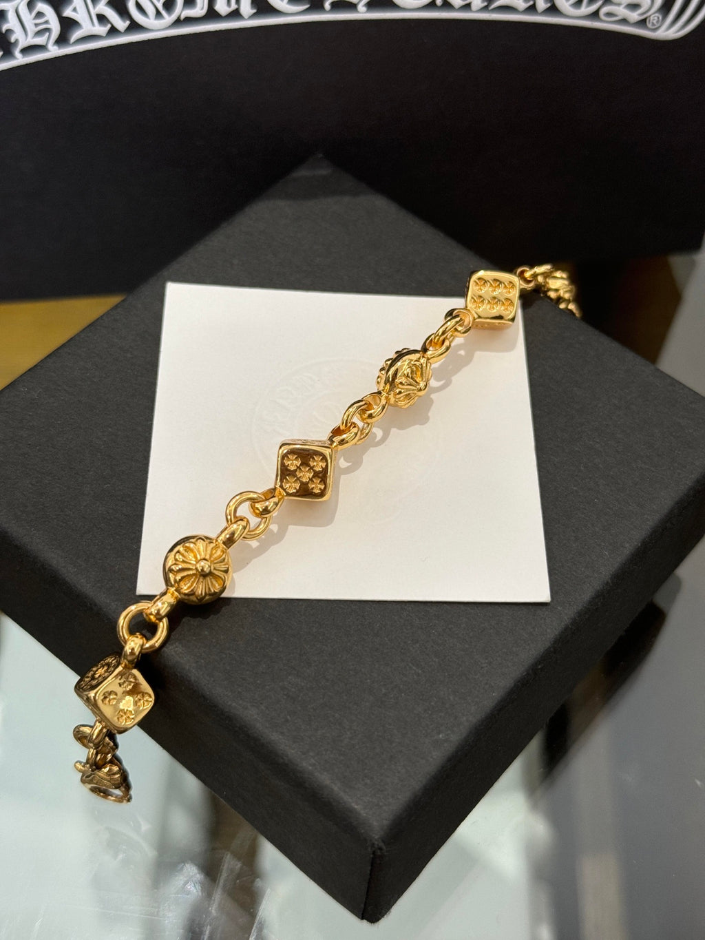 Chrome Hearts Gold-Tone Lettered Bar Bracelet - album image 2