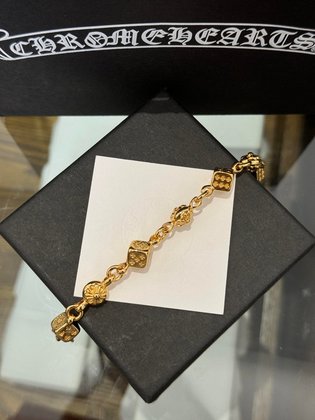 Chrome Hearts Gold-Tone Lettered Bar Bracelet - album image 4